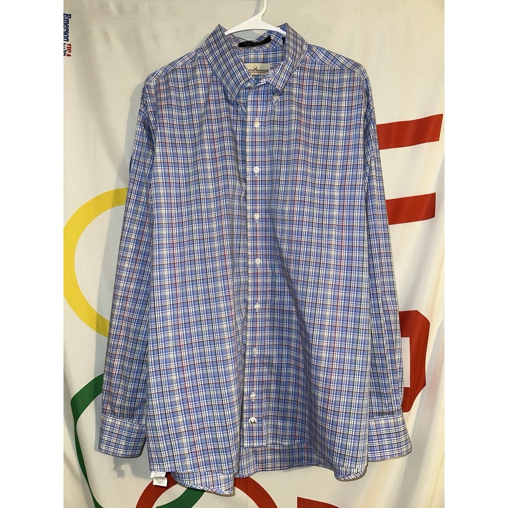 Cotton Brothers Button Up Shirt Mens XL Multicolor Plaid Long Sleeve